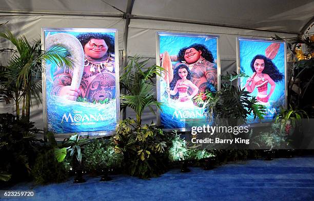 General view of atmosphere at AFI FEST 2016 Presented By Audi - Premiere of Disney's 'Moana' at the El Capitan Theatre on November 14, 2016 in...