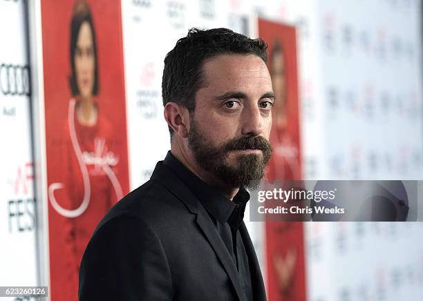 Director Pablo Larrain attends the premiere of 'Jackie' at AFI Fest 2016, presented by Audi at The Chinese Theatre on November 14, 2016 in Hollywood,...