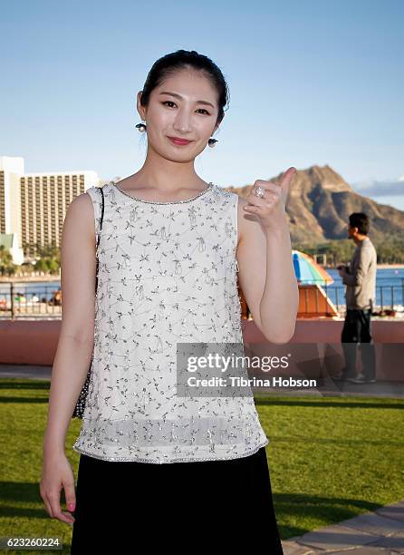 Rina Takeda attends the closing night reception of the Hawaii International Film Festival 2016 at The Royal Hawaiian on November 13, 2016 in...