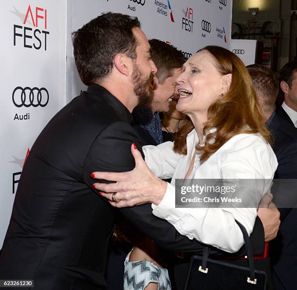 Director Pablo Larrain and actress Beth Grant attend the premiere of 'Jackie' at AFI Fest 2016, presented by Audi at The Chinese Theatre on November...