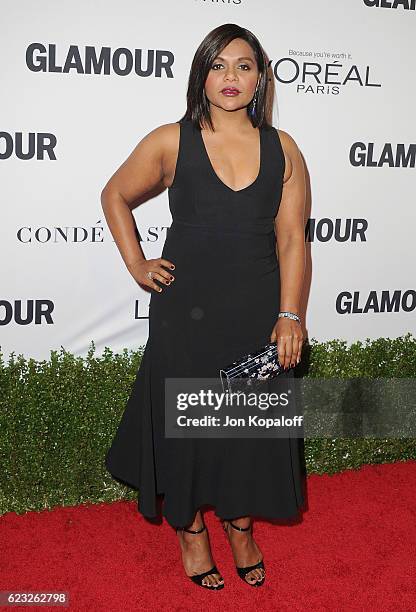 Actress Mindy Kaling arrives at Glamour Women Of The Year 2016 at NeueHouse Hollywood on November 14, 2016 in Los Angeles, California.