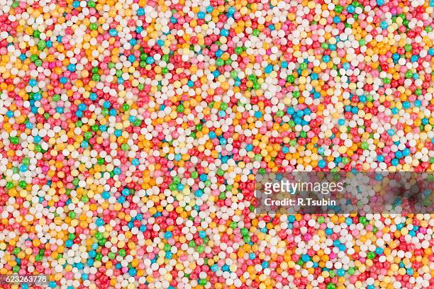 colorful sugar balls - abundance stock-fotos und bilder