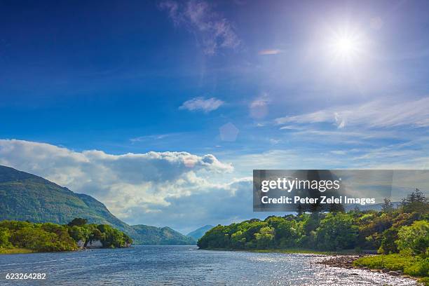muckross lake, also called middle lake or the torc, is a lake in killarney national park, county kerry, ireland - killarney lake stock pictures, royalty-free photos & images