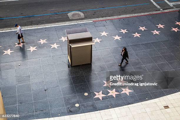 hollywood walk of fame in los angeles  - walk of fame stock-fotos und bilder