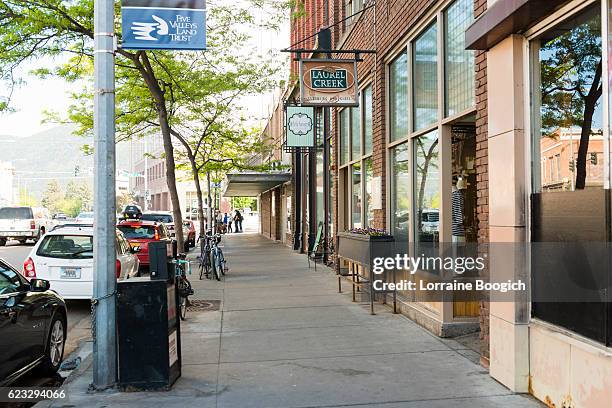 downtown missoula montana western cityscape street scene usa - missoula mt bildbanksfoton och bilder