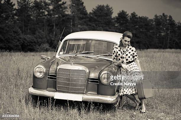 road trip - 1950s fashion stock pictures, royalty-free photos & images