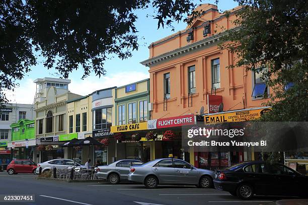 trafalgar street in historical center of  nelson - nelson imagens e fotografias de stock