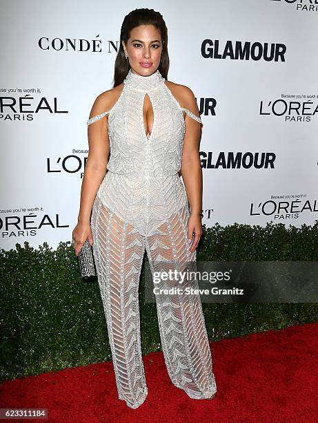 Ashley Graham arrives at the Glamour Women Of The Year 2016 at NeueHouse Hollywood on November 14, 2016 in Los Angeles, California.