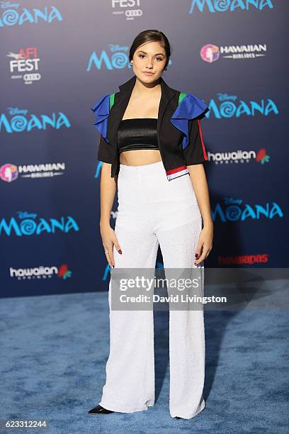 Actress Ronni Hawk arrives at the AFI FEST 2016 presented by Audi premiere of Disney's "Moana" held at the El Capitan Theatre on November 14, 2016 in...