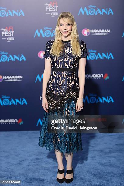 Actress Riki Lindhome arrives at the AFI FEST 2016 presented by Audi premiere of Disney's "Moana" held at the El Capitan Theatre on November 14, 2016...