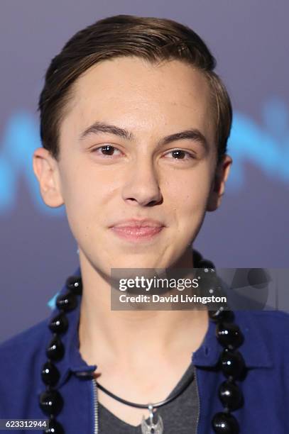 Actor Hayden Byerly arrives at the AFI FEST 2016 presented by Audi premiere of Disney's "Moana" held at the El Capitan Theatre on November 14, 2016...
