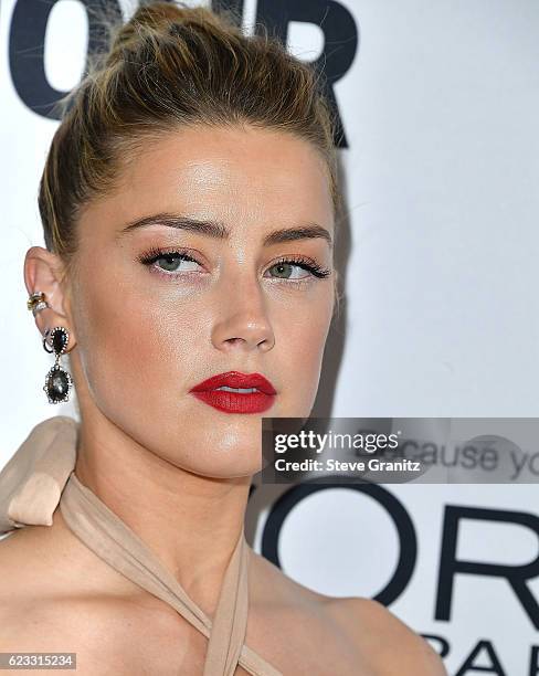 Amber Heard arrives at the Glamour Women Of The Year 2016 at NeueHouse Hollywood on November 14, 2016 in Los Angeles, California.