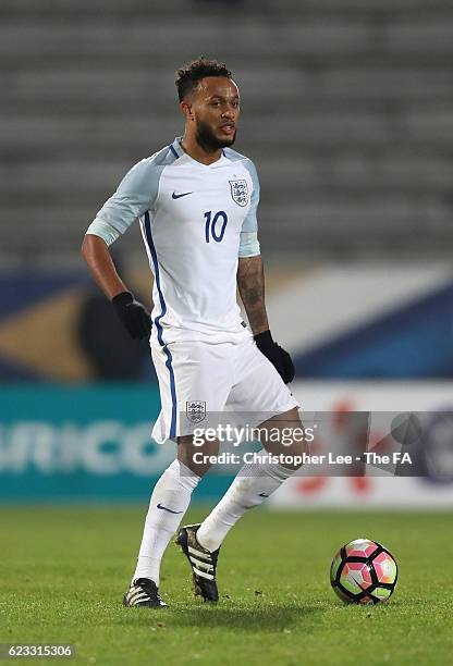 Lewis Baker of England U21 in action during the U21 International Friendly match France U21 and England U21 at the Stade Robert Bobin on November 14,...