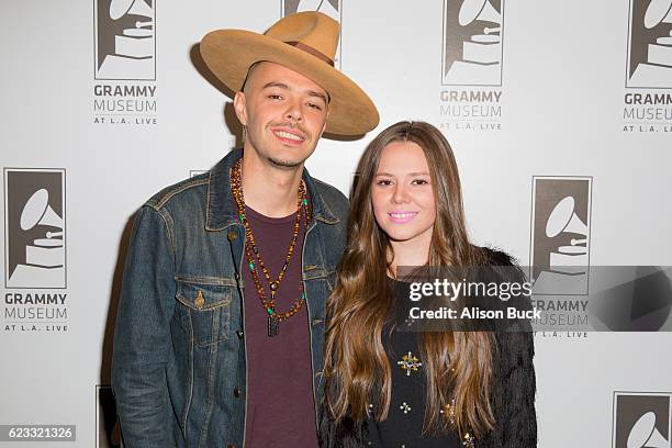 Jesse Uecke and Joy Uecke of Mexican pop duo, Jesse y Joy, attend Jesse y Joy at The GRAMMY Museum on November 14, 2016 in Los Angeles, California.