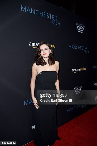 Actress Kara Hayward attends the Premiere Of Amazon Studios "Manchester By The Sea" at Samuel Goldwyn Theater on November 14, 2016 in Beverly Hills,...