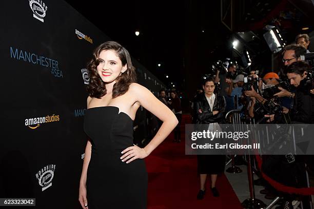 Actress Kara Hayward attends the Premiere Of Amazon Studios "Manchester By The Sea" at Samuel Goldwyn Theater on November 14, 2016 in Beverly Hills,...