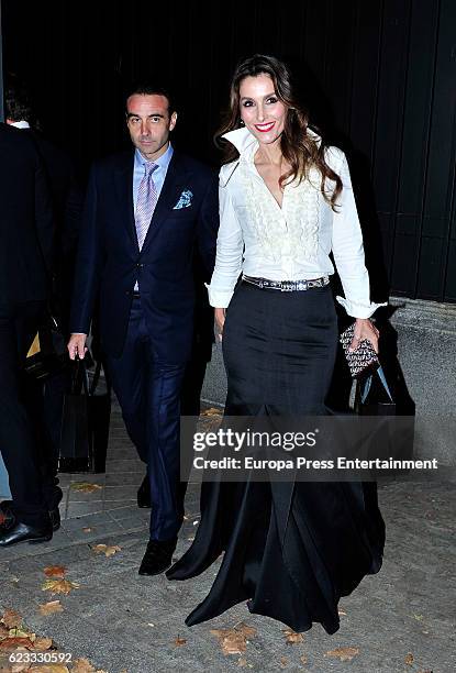 Enrique Ponce and Paloma Cuevas attend the tribute to designer Carolina Herrera at USA Embassy on November 14, 2016 in Madrid, Spain.