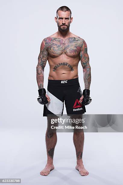 Phil "CM Punk" Brooks of the United States poses for a portrait during a UFC photo session on September 6, 2016 in Clevland, Ohio.