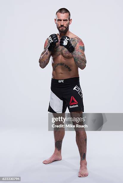 Phil "CM Punk" Brooks of the United States poses for a portrait during a UFC photo session on September 6, 2016 in Clevland, Ohio.