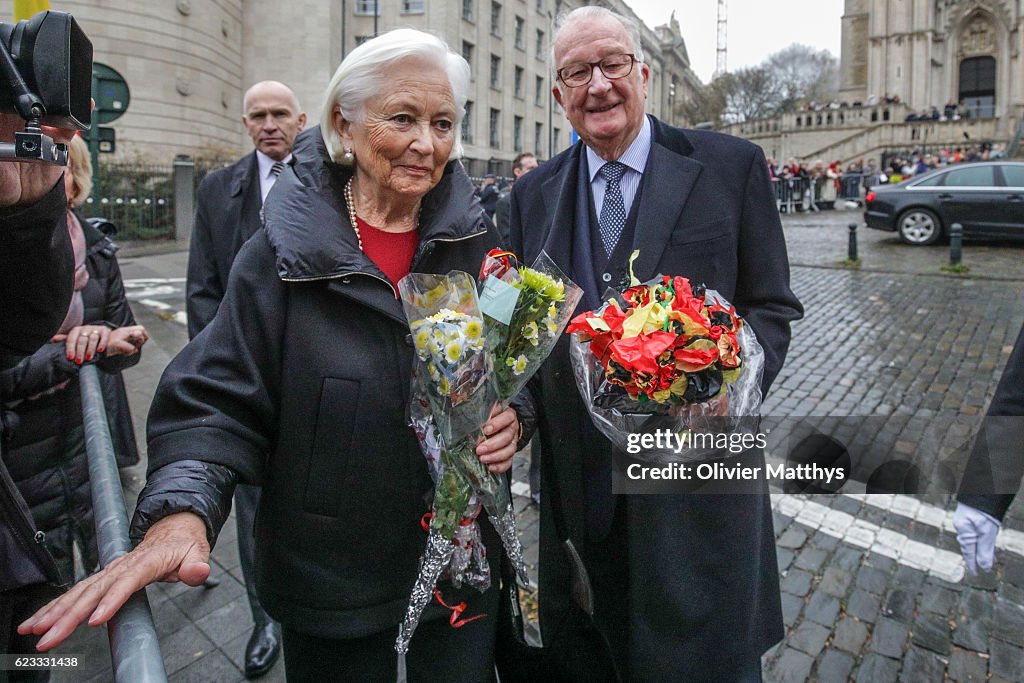 "Te Deum" Ceremony At Saints-Michel-et-Gudule Cathedral In Brussels
