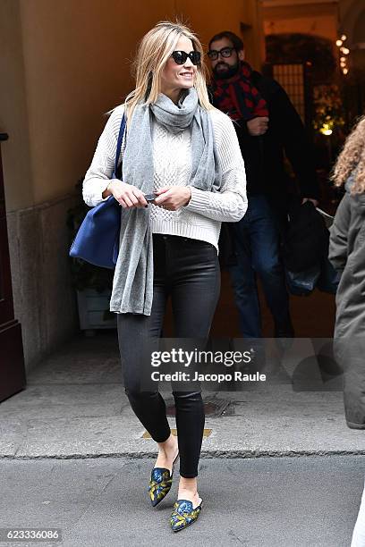 Elena Santarelli is seen on November 15, 2016 in Milan, Italy.