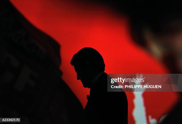 French Front de Gauche leftist candidate for the 2012 French presidential election, Jean-Luc Melenchon is pictured during a campaign meeting, on...