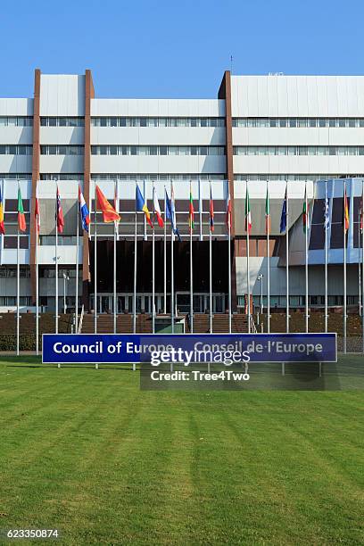 council of europe in strasbourg, seat of the european parliament - europarådet bildbanksfoton och bilder