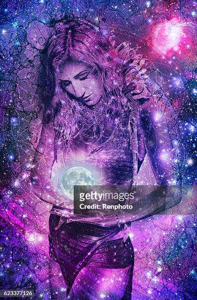 moon goddess - goddess stock pictures, royalty-free photos & images