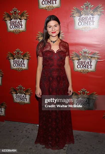 Phillipa Soo attends the Broadway Opening Night performance of 'Natasha, Pierre & The Great Comet Of 1812' at The Imperial Theatre on November 14,...