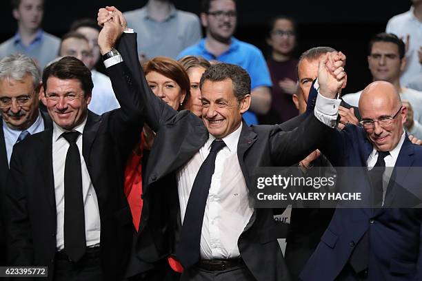 Nicolas Sarkozy , former French president and candidate for the right-wing Les Republicains party primary ahead of the 2017 presidential election,...