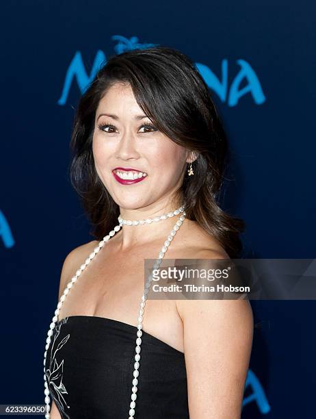 Kristi Yamaguchi attends the premiere of Disney's 'Moana' at AFI FEST 2016 at the El Capitan Theatre on November 14, 2016 in Hollywood, California.