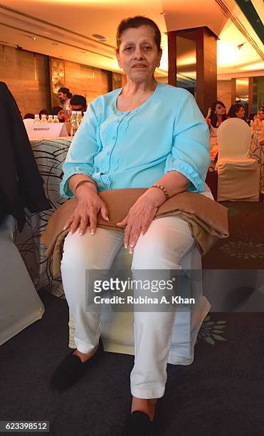 Betty Kapadia at the launch of her granddaughter, Twinkle Khanna's second book, The Legend of Lakshmi Prasad, published by Juggernaut Books, at the...