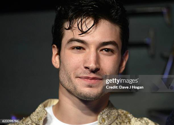 Exra Miller attends the European premiere of "Fantastic Beasts And Where To Find Them" at Odeon Leicester Square on November 15, 2016 in London,...