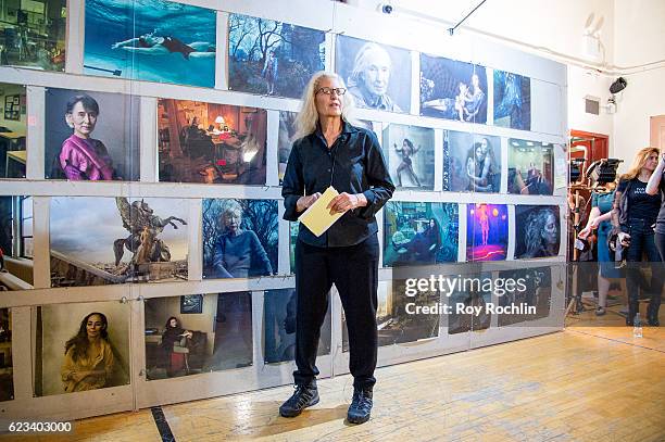 Photographer Annie Leibovitz attends Annie Leibovitz's "Women: New Portraits" Exhibition Opens In New York on November 15, 2016 at the former Bayview...