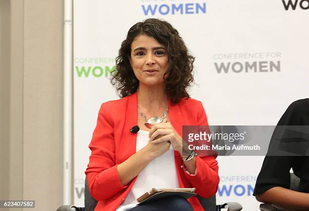 Ana Flores speaks onstage at 'The Art of Branding: Positioning Yourself for YOUR Future' event during the 'Texas Conference For Women' 2016 at Austin...