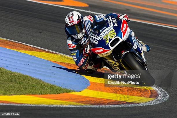 Loris Baz from France of Avintia Racing during the colective tests of Moto GP at Circuito de Valencia Ricardo Tormo on November 15th, 2016 in...