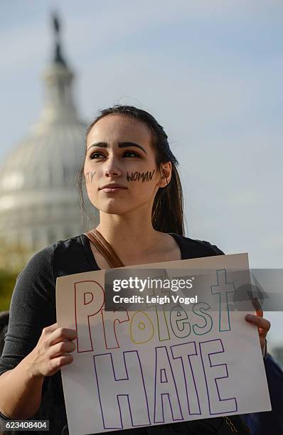 Students from Washington, DC public schools staged a planned walkout protest against President-elect Donald Trump around the U.S. Capitol on November...