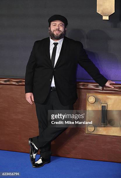 Dan Fogler attends the European premiere of "Fantastic Beasts And Where To Find Them" at Odeon Leicester Square on November 15, 2016 in London,...