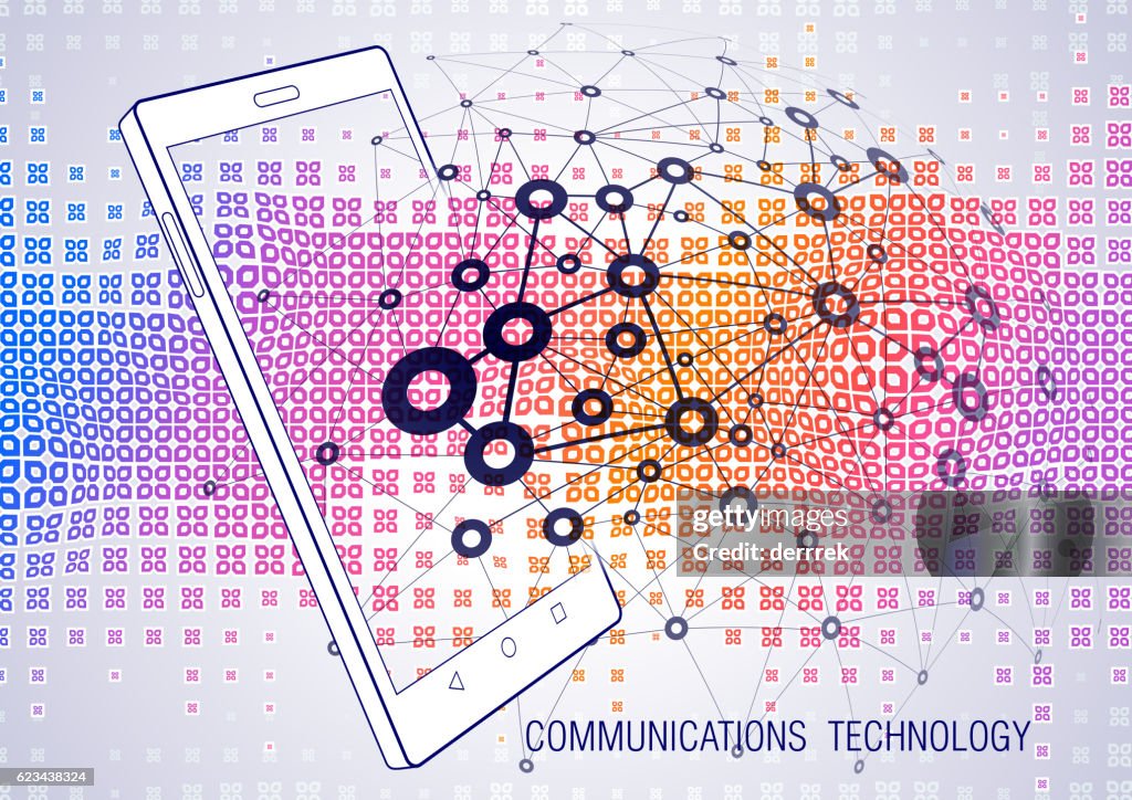 Communication Using Technology Pic Smart Phone Communications Technology High-Res Vector Graphic - Getty ...