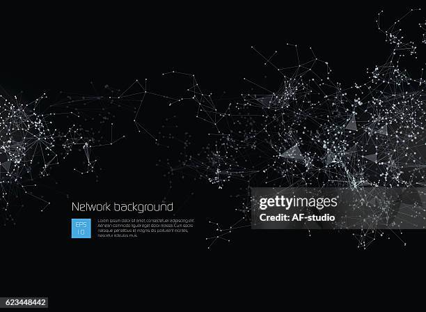 abstract network background - black color background stock illustrations