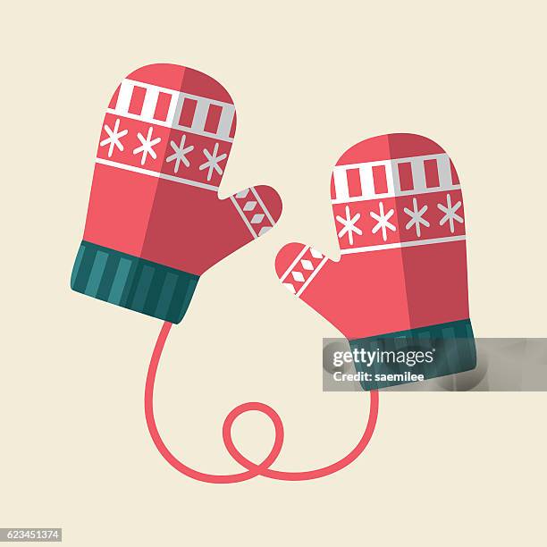 mittens - mitten glove stock illustrations