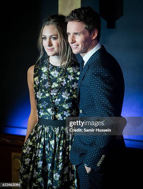 Eddie Redmayne and Hannah Bagshawe attend the European premiere of "Fantastic Beasts And Where To Find Them" at Odeon Leicester Square on November...