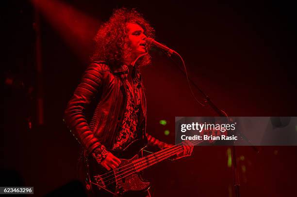 Benji Blakeway of Catfisha and the Bottlemen performs at Wembley Arena on November 15, 2016 in London, England.