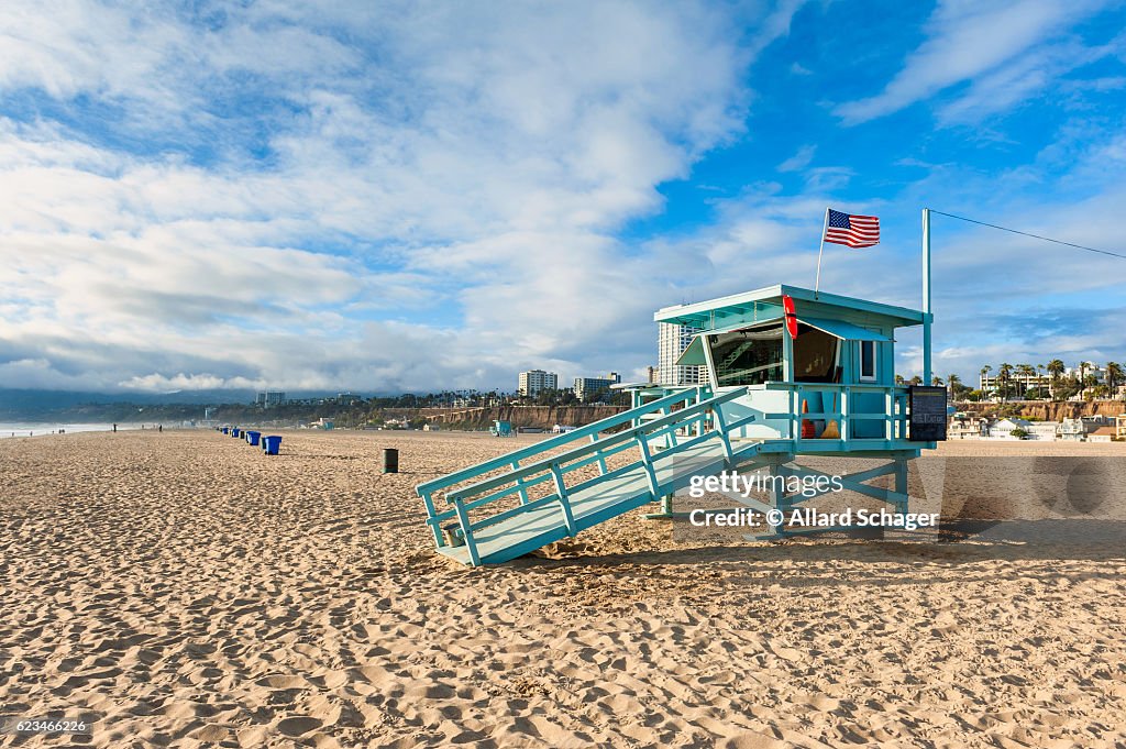 Lifeguard Hut on Santa Monica Beach California