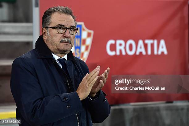 Croatia manager Ante Cacic pictured during the international friendly fixture between Northern Ireland and Croatia at Windsor Park on November 15,...