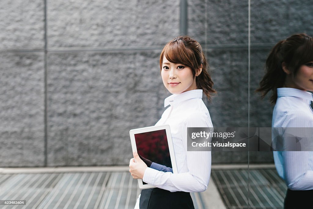 Asian Businesswoman with a Tablet