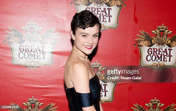 Samantha Massell attends the opening night of "Natasha, Pierre & The Great Comet Of 1812" on Broadway at Imperial Theatre on November 14, 2016 in New...