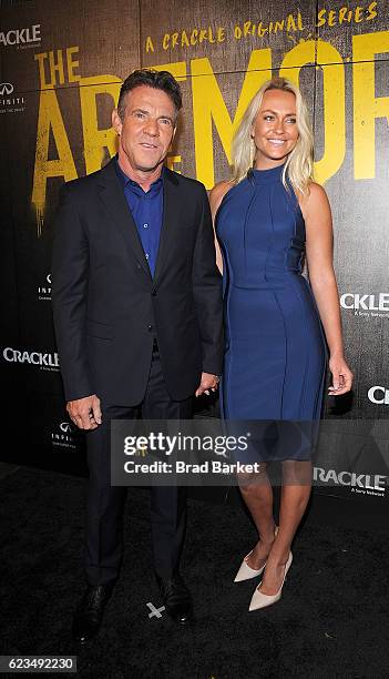 Dennis Quaid and Santa Auzina attend the "The Art Of More" Season 2 Premiere at Museum Of Arts And Design on November 15, 2016 in New York City.