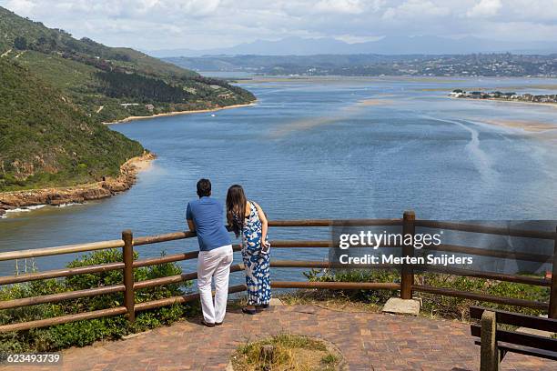 couple enjoying views of knysna - garden route south africa stock pictures, royalty-free photos & images