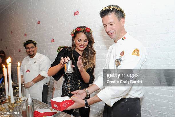 Chrissy Teigen and Belgian Chef Bart Vandaele join Stella Artois to toast to a season of extraordinary hosting at the 'King's Feast' on November 15,...